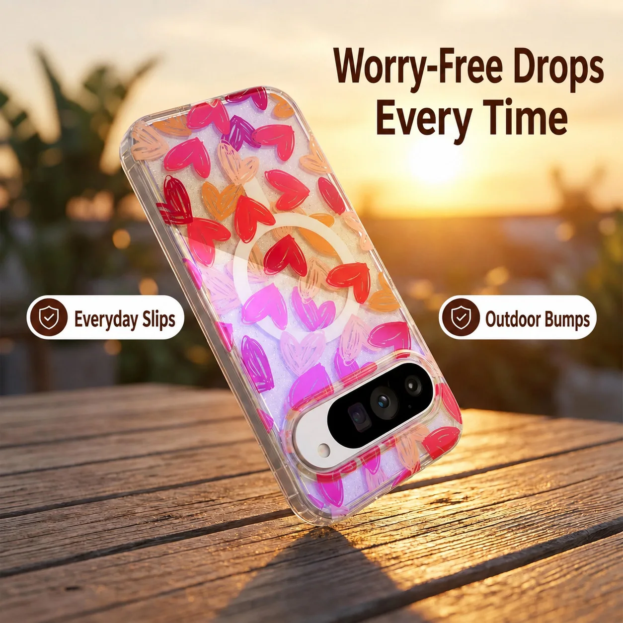 Magnetic Color Flower Blue Light Series Phone Case