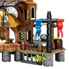 Creative Medieval Pirate Island Fortress Castle Building Blocks Adventure Ship Log Cabin Model Boat Assemble Bricks Toy Kid Gift 5