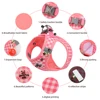 Checkered Pet Harness Cat Leash Small Dog Harness Kitten Outdoor Breathable Reflective Cat Chest Strap Plaid Walk Bichon Frise 2
