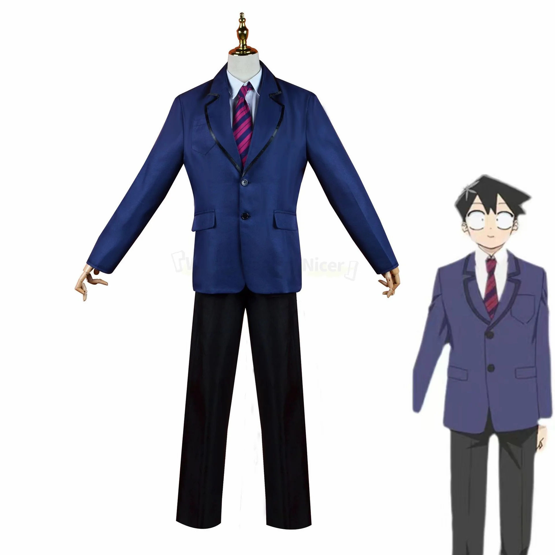  LANDUN Osana Najimi Costume + Wig + Keychain,Anime Komi Can't  Communicate Cosplay Uniform Suit Full Set Outfit for Halloween : ביגוד,  נעליים ותכשיטים