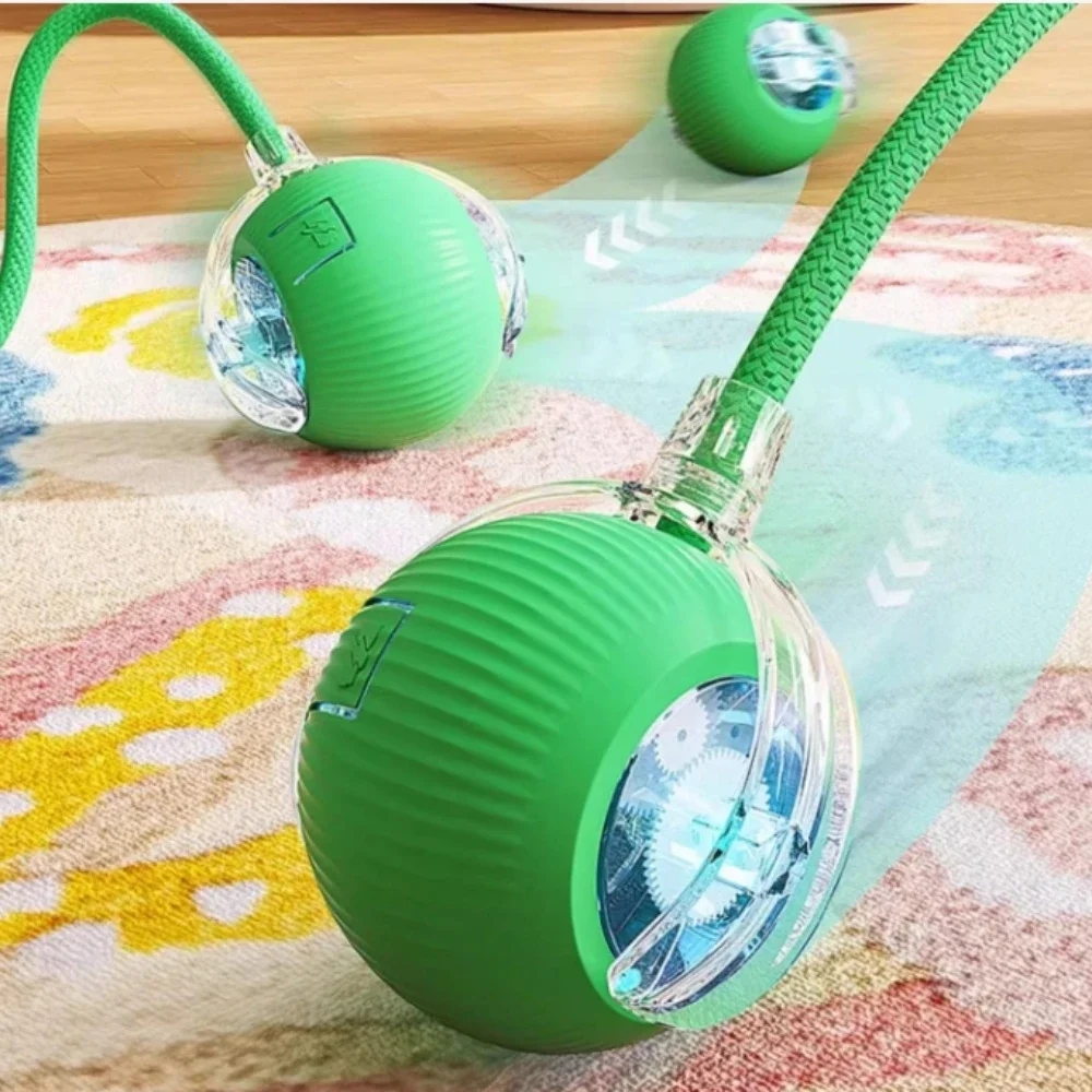 Pet  Dog Ball Toys USB Charging Electronic Interactive Automatic Rolling Balls for Dog Cats Puppy Kitten Simulated Tail Toys 3