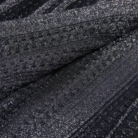 High Quality Fashionable Elastic Bright Silk Knitted Round Neck 7-inch Sleeve Single Row Button Lace Slim Fit Women's Dress - Image 6