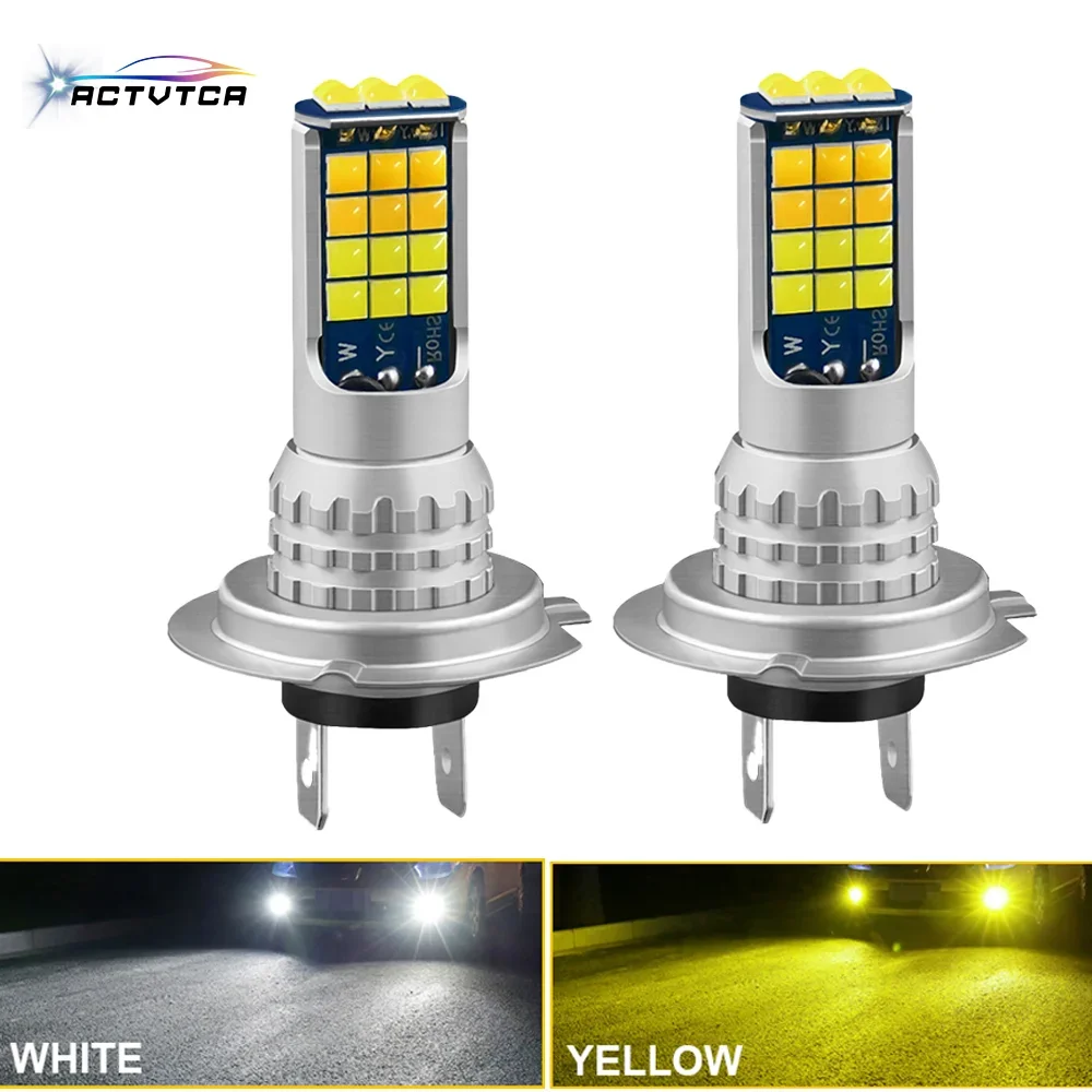 

ACTVTCA H7 LED Fog Headlight Bulbs 880/881 H4 H10 H11 H16 P13W 9005 9006 Auto Lamp 6000K 3000K Ice Blue Gold Foglamps Car light