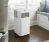 Portable Air Conditioner 5000-BTU DOE (115-Volt) White Vented, Remote control, Cools 150-sq ft, 24 Hour Timer, 3-modes (Cooling, 3