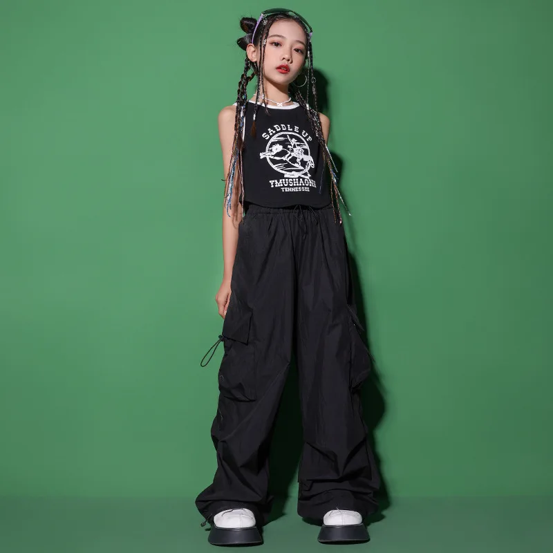 

Children Hip Hop Clothing Dance Costumes for Girls Boys Competition Dancing Costumes Top T Shirt Pants Jazz Ballroom Dancewear