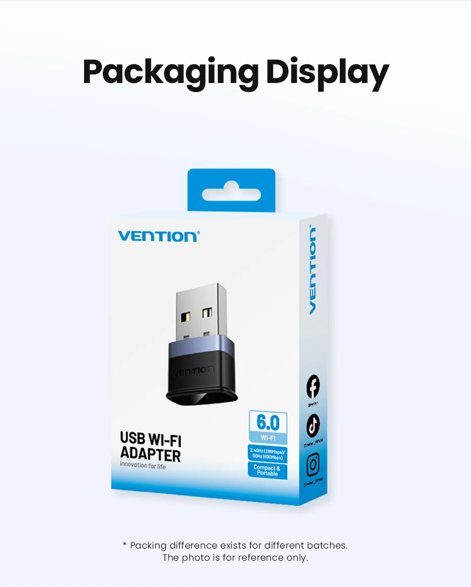 Adattatore wifi 6 usb vention ax900 scheda di rete wireless_voghion.com