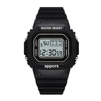 Fashion Simple Adolescent Outdoor Sport Led Waterproof WristWatch Analog Digital Military Sport  Male Watch 1