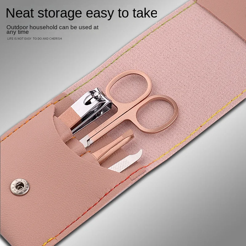 4-piece nail clipper set for manicure and pedicure nail scissors foot grooming gift beauty pliers