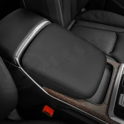 Luxury Central Armrest Box PU Leather Cover - Premium Interior Decoration (Black)