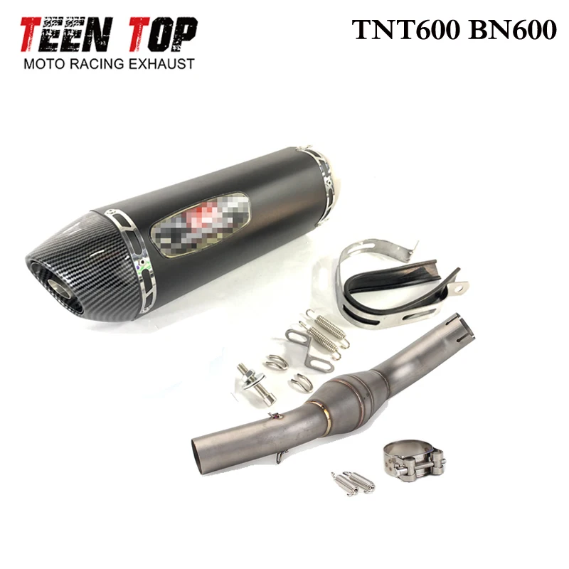51mm Akrapovical Exhaust Motorcycle Exhaust System For Benelli TNT600 BN600 Exhaust Muffler Motobike Elbow Escapes Para Moto - Image 3