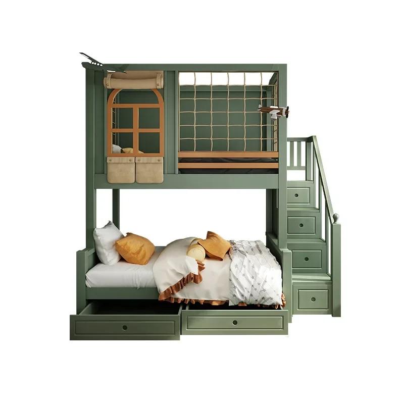 Solid Wood Castle Princess Bedroom Furniture Children Beds Girl Bunk Kids Bed Set Furniture with Slide 4