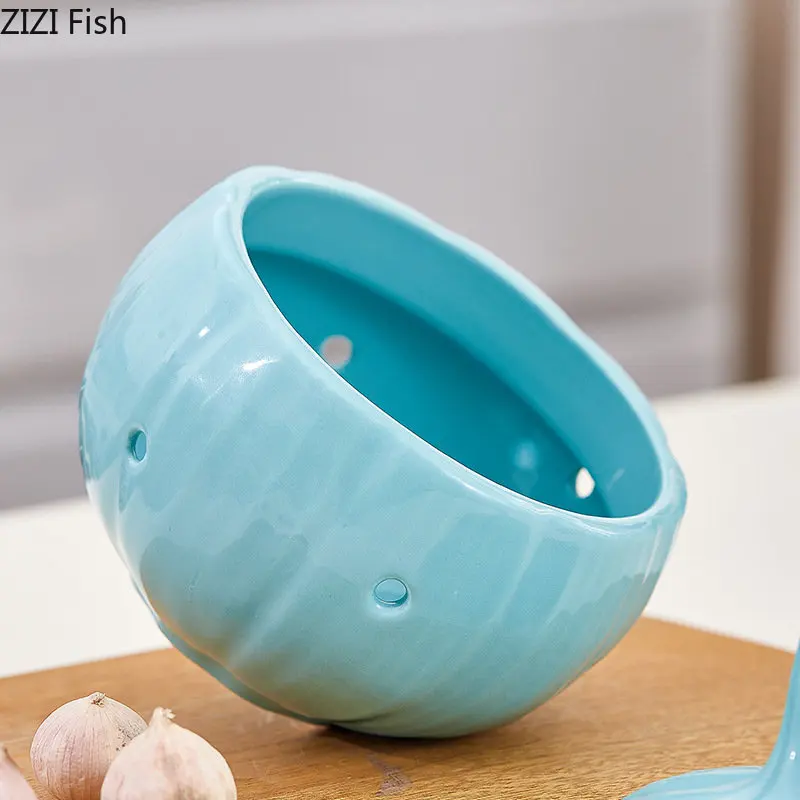 Onion Shape Ceramic Storage Box Cosmetic Jars Dressing Table Jewelry Boxes Storage Jar and Lid Creative Porcelain Candy Pots 4