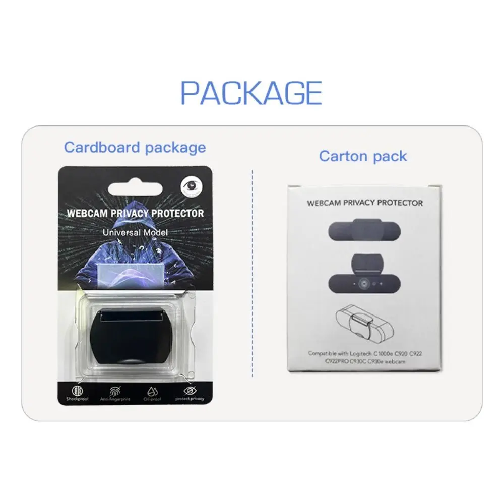 Dustproof Camera Lens Privacy Cover Shutter Hood Webcam Lens Cap for Logitech C1000e 1000s 920 920e 920Pro 922Pro 930c 930e 4