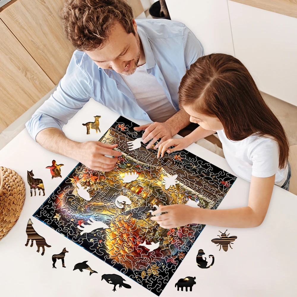 Exquisite Gift Wooden Puzzle - Challenging Vibrant UV Print Jigsaw