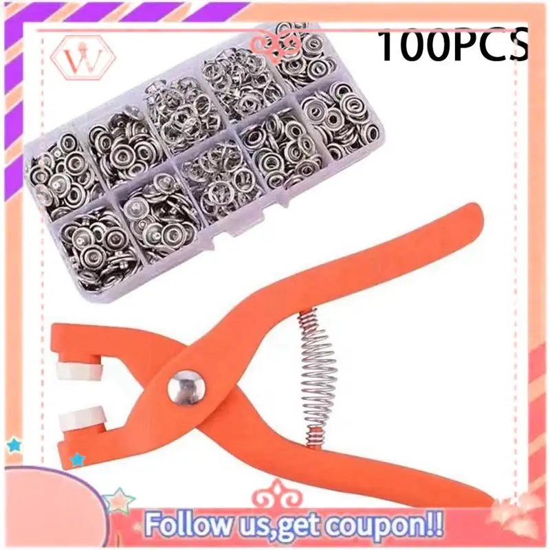 1Set Five-Claw Buckle Installation Tool Pliers Set Sewing-Free Invisible Snap Buttons Are Suitable For DIY Crafts