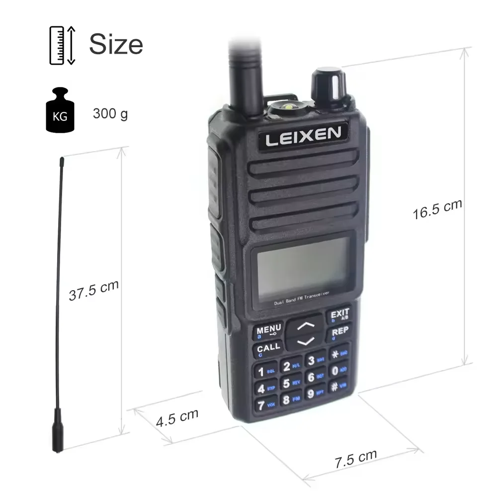 LEIXEN UV-25D Walkie Talkie UV25D Dual Band Long distance Radio uhf vhf 136-174 400-480MHz Two Way Ham Amateur Radio 2