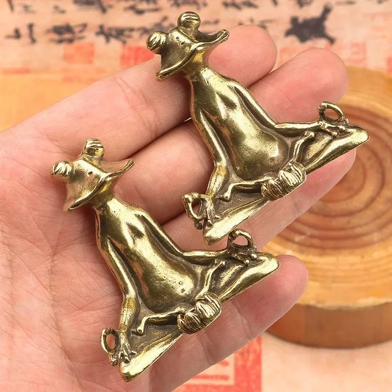 Mini-Frosch Dekoration Aus Kupfer – 3 Stück, 2,5 X 2 Cm, Niedliche Tierfiguren Für Schreibtisch & Deko