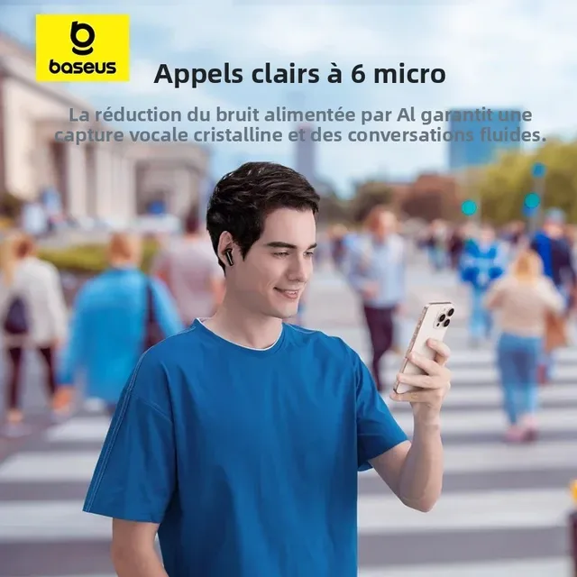 Écouteurs sans fil Baseus EP10 Pro ANC Bluetooth 6.0, écouteurs adaptatifs en temps réel 50 dB, 6 micros, haute résolution LDAC, IP55 5 Écouteurs sans fil Baseus EP10 Pro ANC Bluetooth 6.0, écouteurs adaptatifs en temps réel 50 dB, 6 micros, haute résolution LDAC, IP55 5