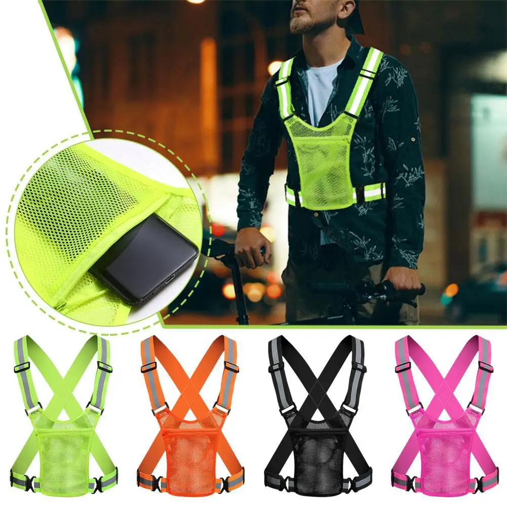 Reflective safety vest and straps With storage bag