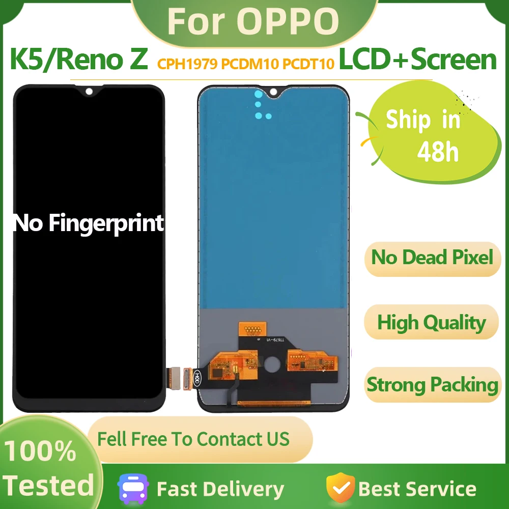 Высококачественный Дисплей для OPPO K5 Oppo диагональю 6,4 дюйма для Reno Z LCD CPH1979 PCDM10 PCDT10 LCD