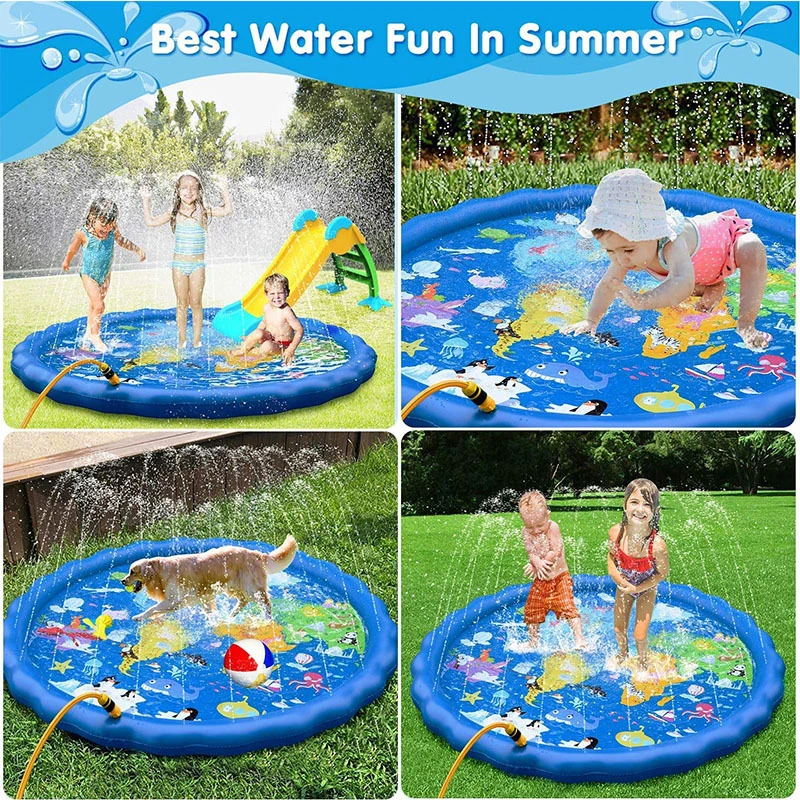 Children's Summer Water Inflatable Toys Pop-up Toys Water Mat Children's Outdoor Spray Mat Garden Lawn Fountain Watering