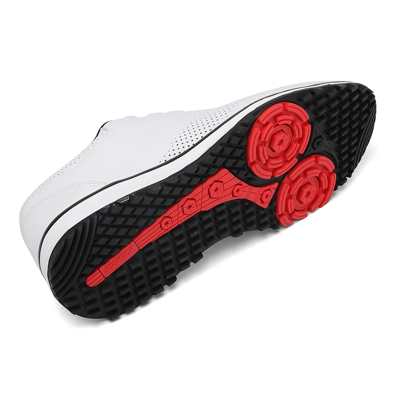 Men's and Women's Professional Golf Shoes, Non Slip Grass Shoes, Golf Sports Shoes, White Grey Men's Golf Training Shoes