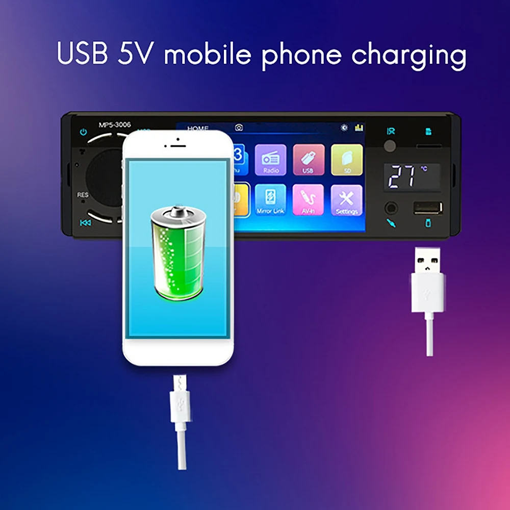  ڵ , 1 Din ̷ ũ, 4.1 ġ  ũ MP5  ÷̾, USB TF  A2DP ׷ ý  A