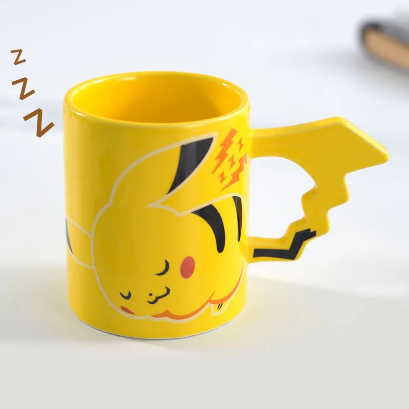 

370ML Pokemon Cute Pikachu Cups Kawaii Mug Home Office Coffee Tea Water Porcelain Cup Outdoor Portable Children Gift for School