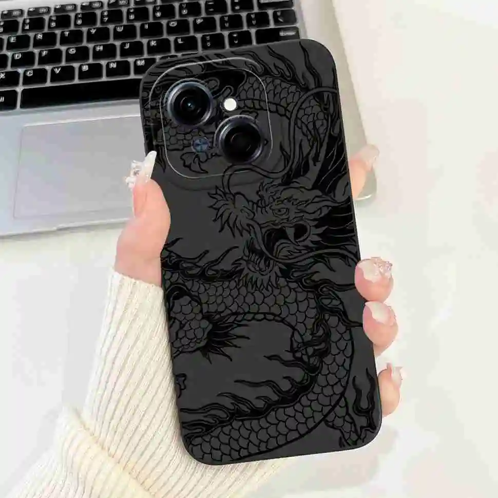 Black Butterfly Ultra-Thin Soft Silicone Case - 6.67 Back Cover