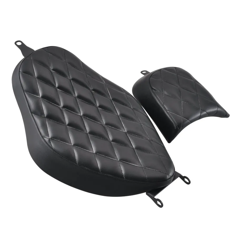 Motorcycle pillion pad passenger cushion synthetic leather black