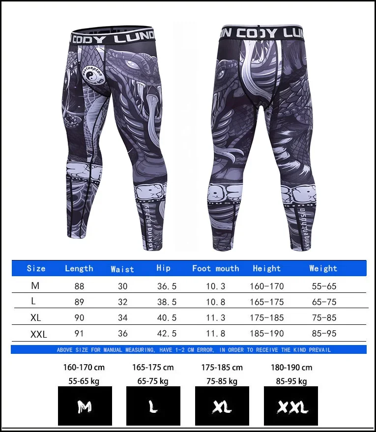 Snake Men MMA Rashguard Jiu Jitsu Jerseys+Pant Set MMA Thair T-shirt Shorts BJJ Boxing 4Pcs/Set Rash Guard Fightwear Sportsuit