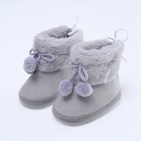 Winter Newborn Baby Cotton Booties Non-Slip Sole Toddler Boy Girl First Walkers Infant Warm Shoes Boots Rubber Non-slip Boots 5