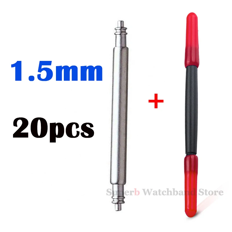 Versatile Metal Steel Spring Bar Set - 20pcs Watch Band Pins for Repair and Adjustment