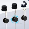 4 Pack Cord Organizer Holder, Strong Bonded Spring Desktop Cable Management, Rotatable Wire Holder Organizer for Home, Office 1