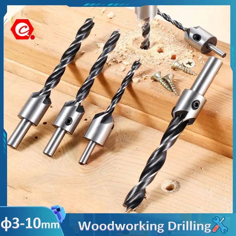 

Woodworking Drilling Countersink Bit Flute Round Shank Adjustable Tapered Three Point Bits Wood Drill Hole