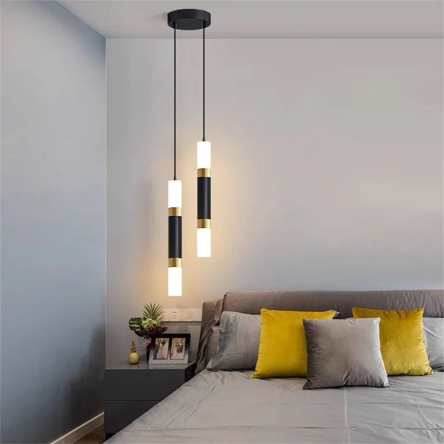 

Современная акриловая светодиодная Подвесная лампа, длинный потолочный светильник для ресторана, кафе, бара, гостиной, спальни, прикроватная Подвесная лампа