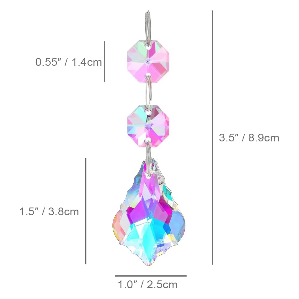Crystals Wind Chime Prism Sun Catchers Handmade Jewellery Garden Hanging Pendant Rainbow Suncatcher Ornament Garden Decor 6