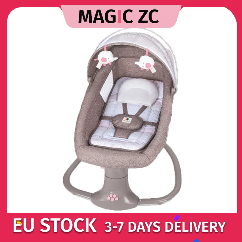 Berceau Électrique de Luxe pour Bébé, Chaise à Bascule, Balançoire pour Nouveau-Né