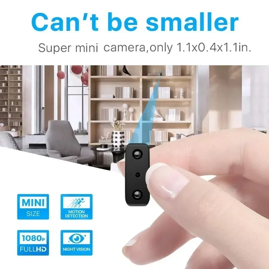 1080P HD Smallest Mini Camera WIFI Built-in Battery IR Night Vision Body Cam IP Remote Monitoring Camcorder Invisible Espia Cam
