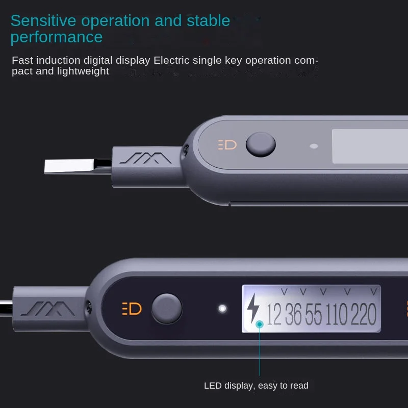 Youpin Jimihome 디지털 전압 검출기 스마트 비접촉 테스터 펜 미터 12-250V AC/DC 전기 센서 테스트 연필 빛
