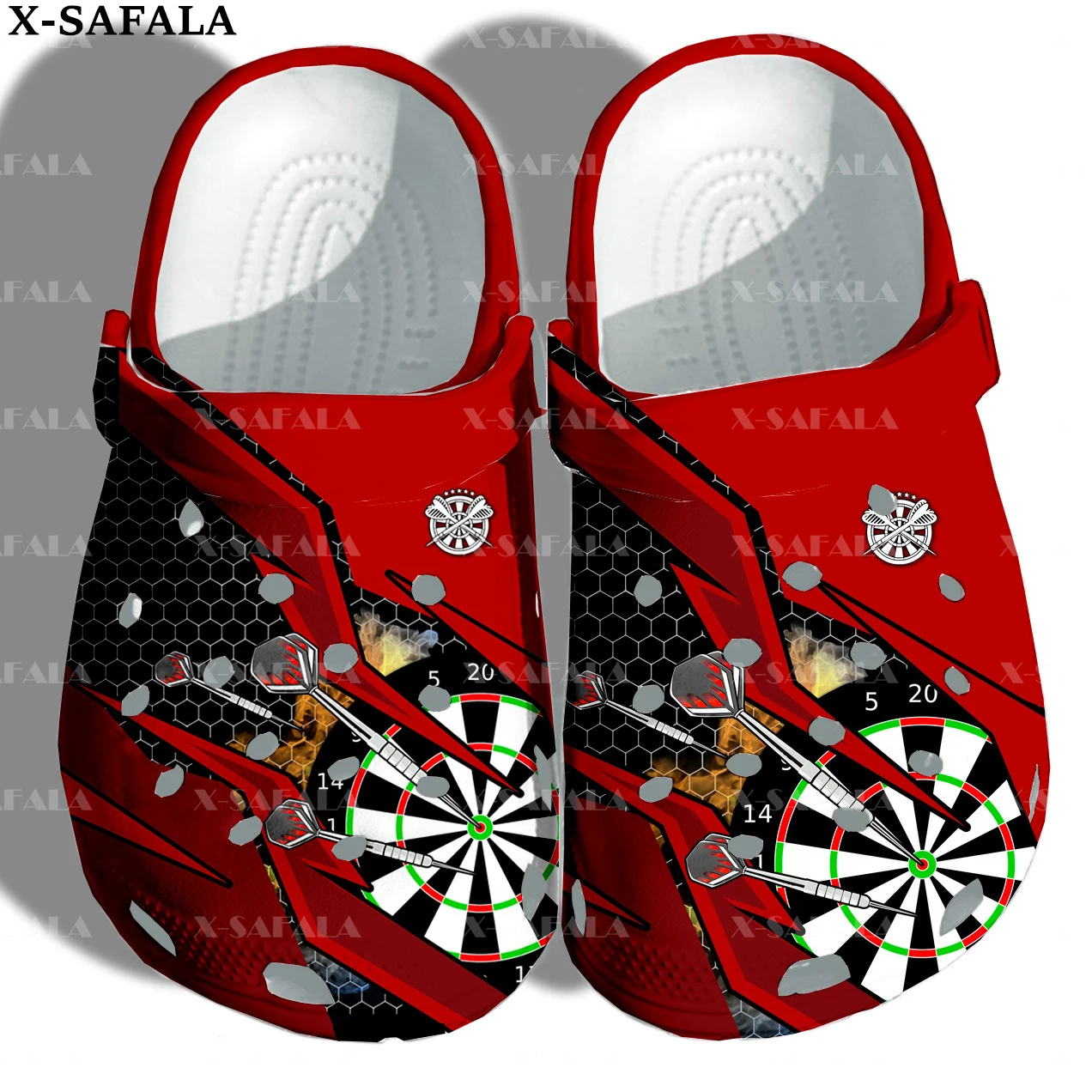 

Love Gift For Darts Player Club 3D Print Men Women Classic Clogs Slippers Shoes EVA Ligtweight Sandals Summer Beach Outdoor-17