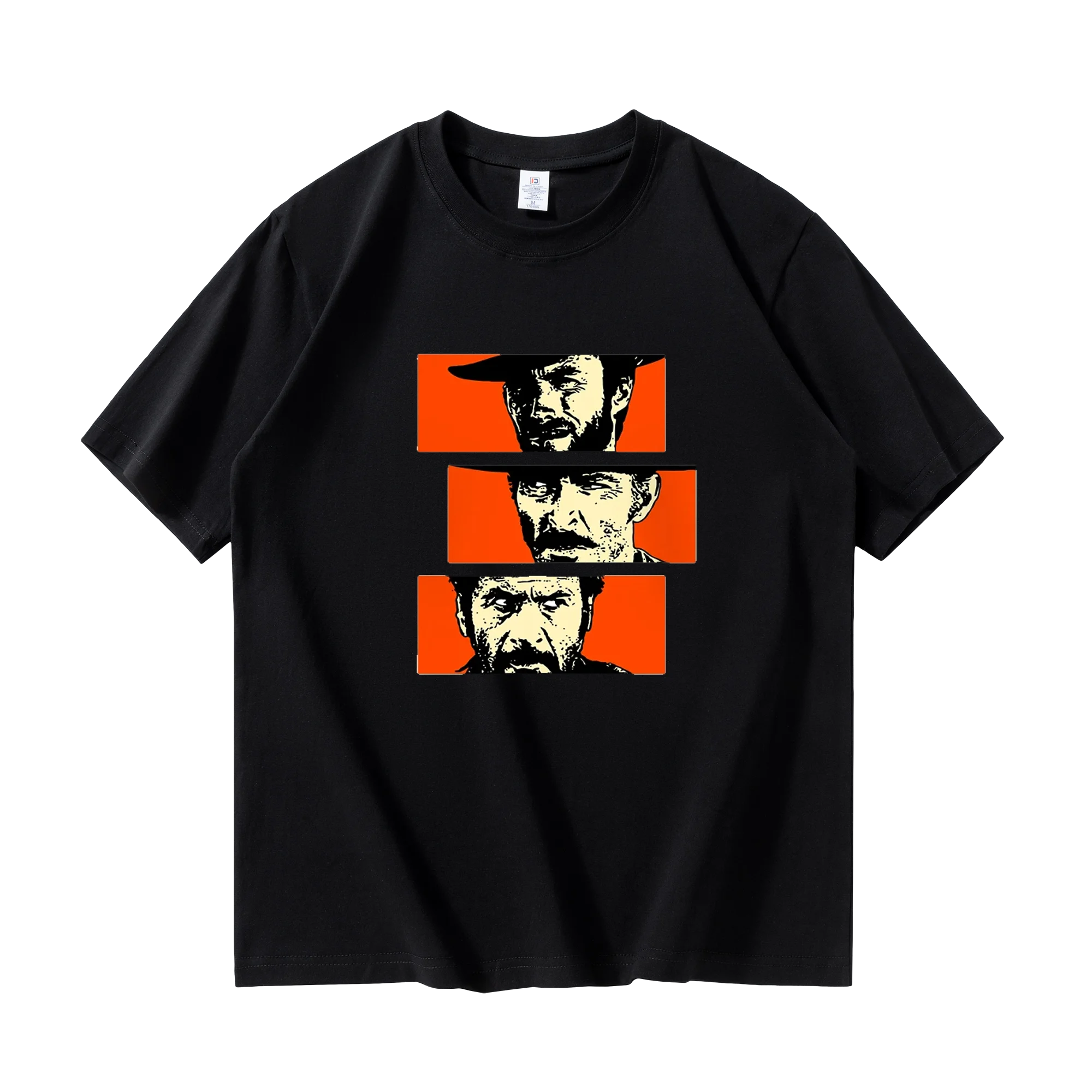 The Good the Bad and Ugly Blondie Angel Eyes Tuco Cowboy T Shirt Men Women Il buono brutto cattivo Übergroßes Baumwoll-T-Shirt_voghion.com