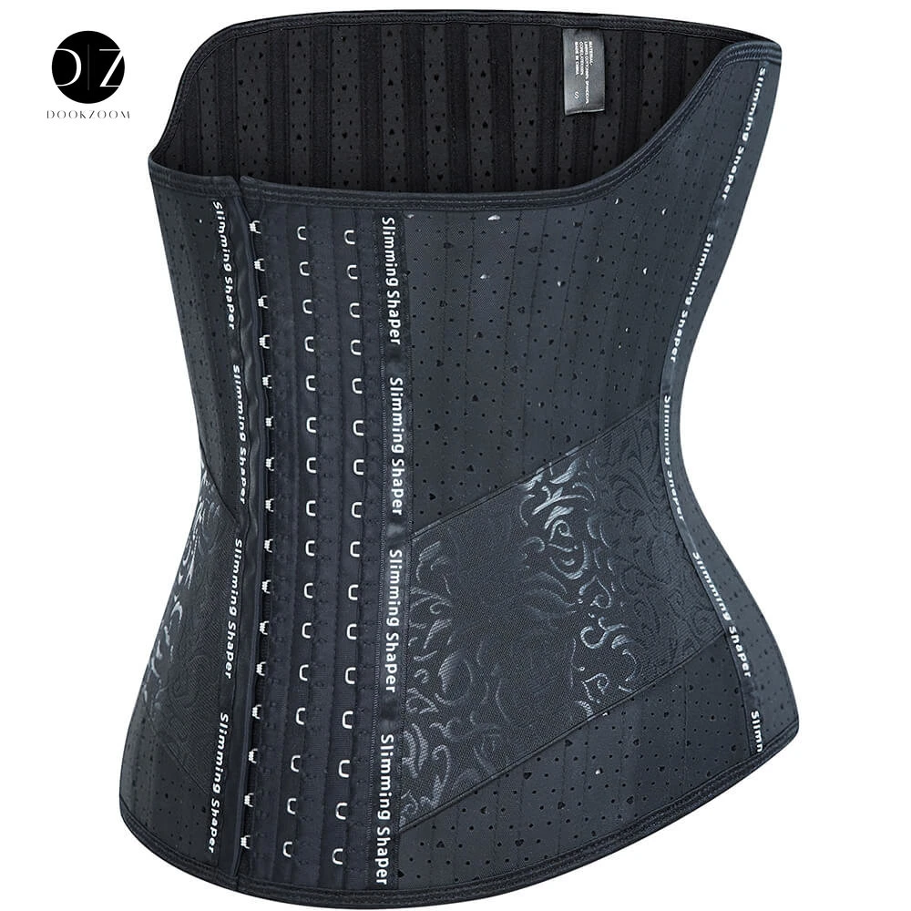 25 Steel Bones Latex Waist Trainer Body Shaper Long Torso Corset