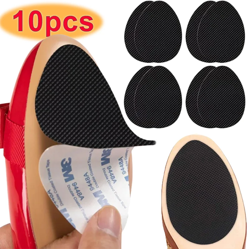Pegatina de goma antideslizante para la suela del zapato, alfombrilla autoadhesiva para el talón, almohadillas protectoras para la suela, 2/10 piezas