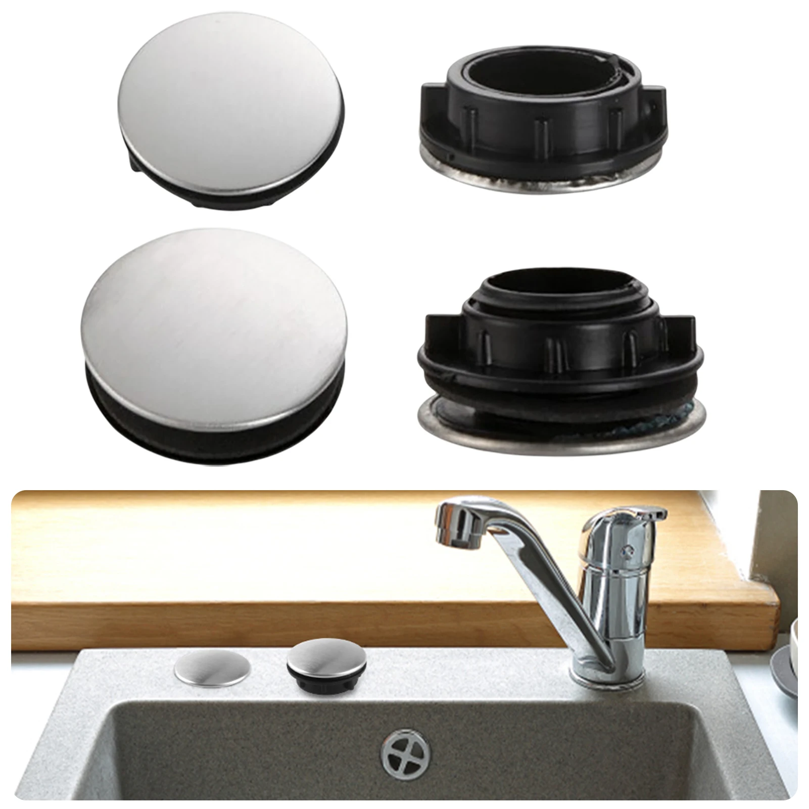 [알리익스프레스] 스테인레스 스틸 캡 나사 씰링 커버: 부엌과 욕실 구멍을 우아하게 막는 필수품