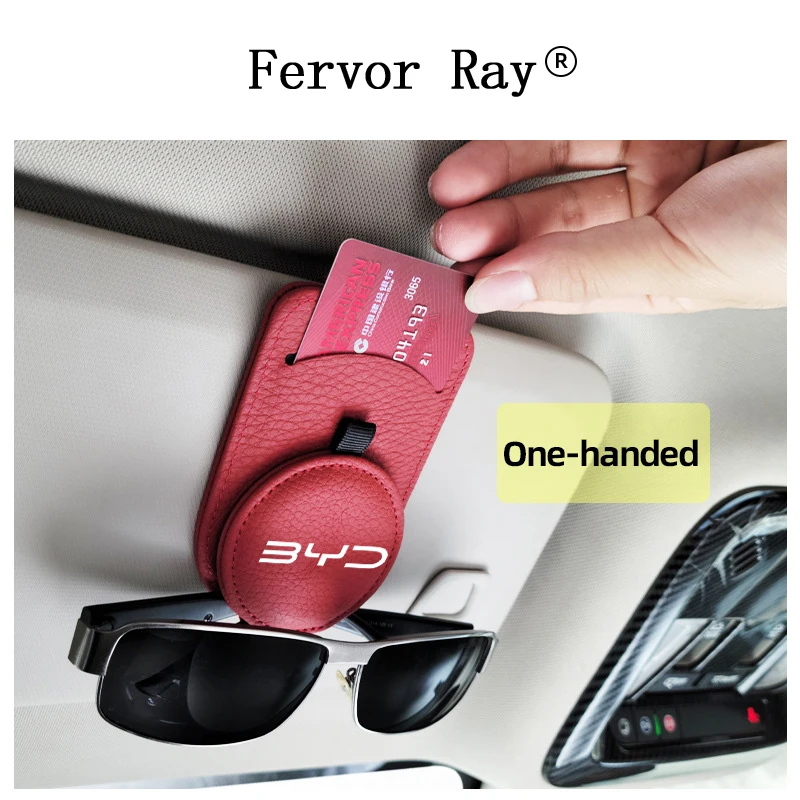 

Sun Visor Glasses Holder Fashionable Leather Glasses Clip For BYD Han Song Tang Qin PLUS Atto 3 Car Interior Accessories