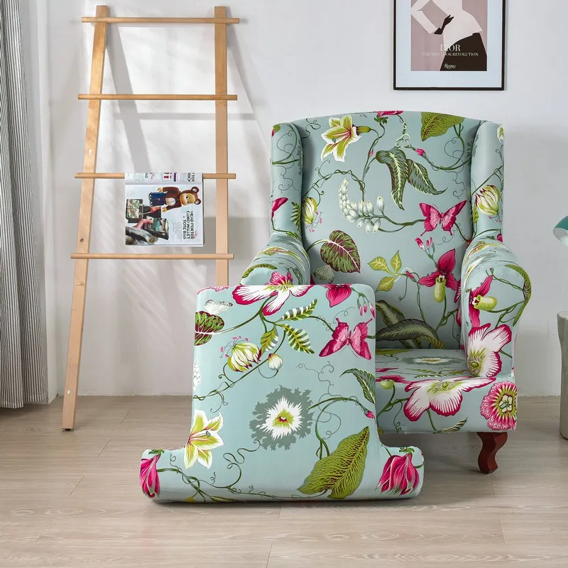 Single Sofa Chair Slipcovers Armchair Decoration Elastic Polyester Living Room Sofa Cover Stretch Floral Printed Couch Cover