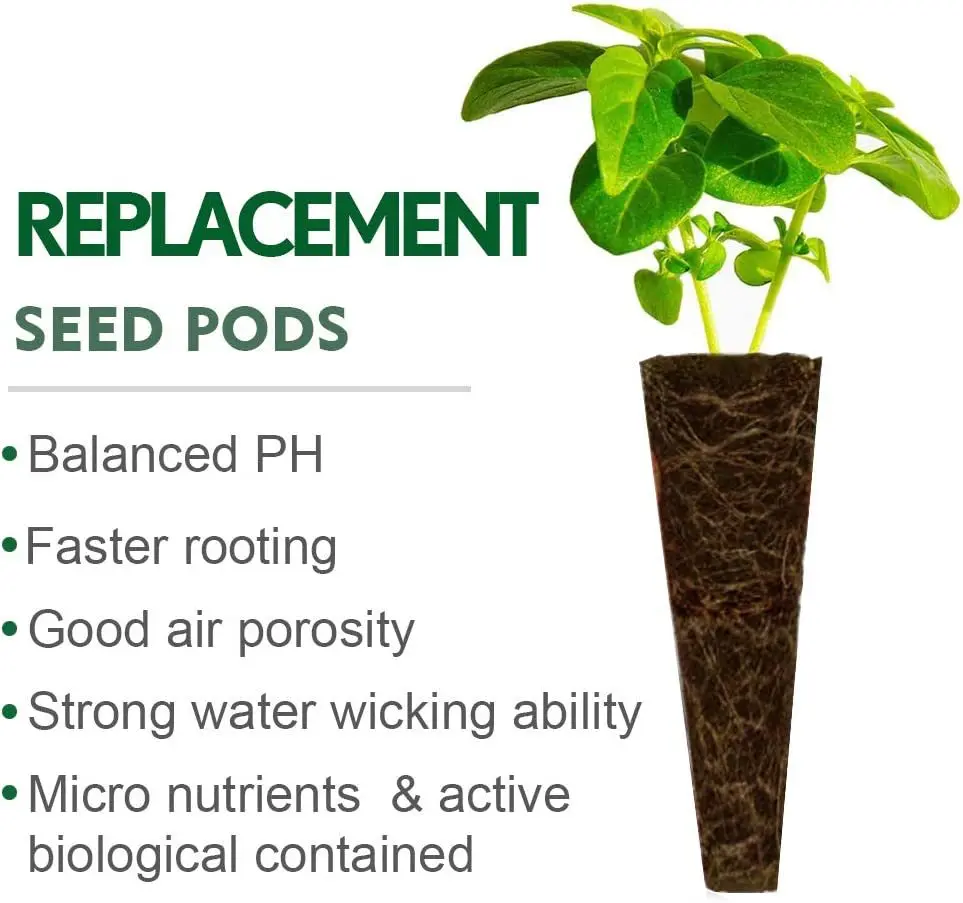 1-200Pcs Seed Grow Sponges Replacement Root Growth Seedling Starter Plugs Seed Starting Seed Pod Hydroponic Garden Planting