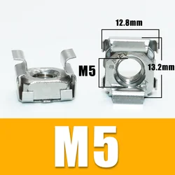 Durable Stainless Steel Rack Mount Fastener Set - M6*16 for Network and Server Equipment (M5 only Nut)