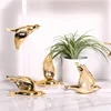 Ceramic Bird Simulation Animal Wall Hanging Animal Gold Background Wall 3D Stereo Pendant Pigeon Ornaments Home Decoration 5